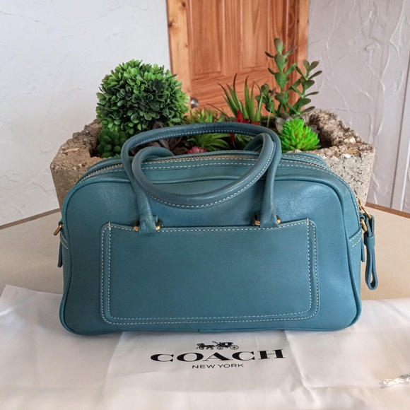 COACH VINTAGE LIGHT BLUE SM PENELOPE DOCTOR SATCHEL TOTE BAG PURSE 9768 RARE - Picture 2 of 11